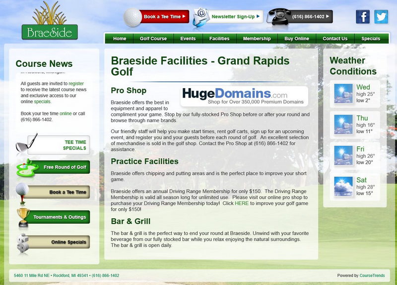 Braeside Golf Club - Web Site From Archive